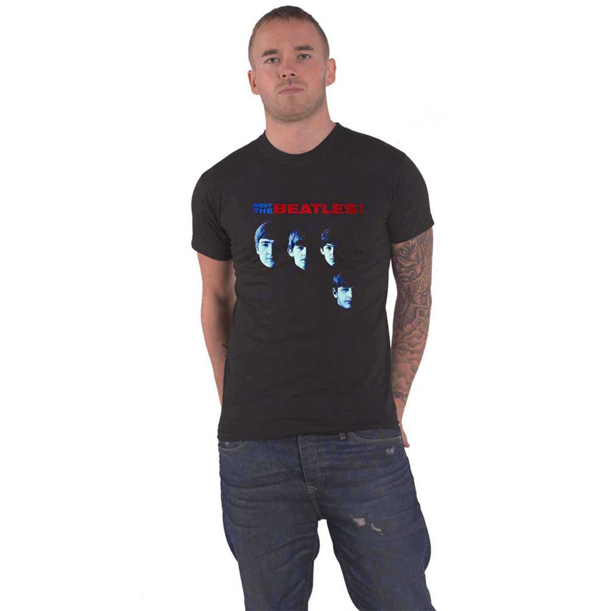 BEATLES, THE - MEET THE BEATLES - Camiseta Negro