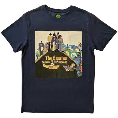 BEATLES, THE - YELLOW SUBMARINE ALBUM COVER - T-Shirt Blue