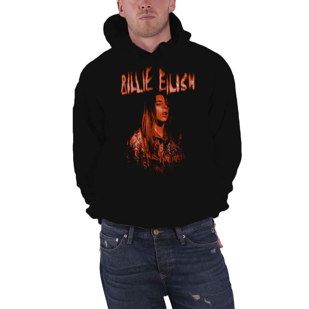 BILLIE EILISH - SPOOKY LOGO - Pullover Hoodie Black