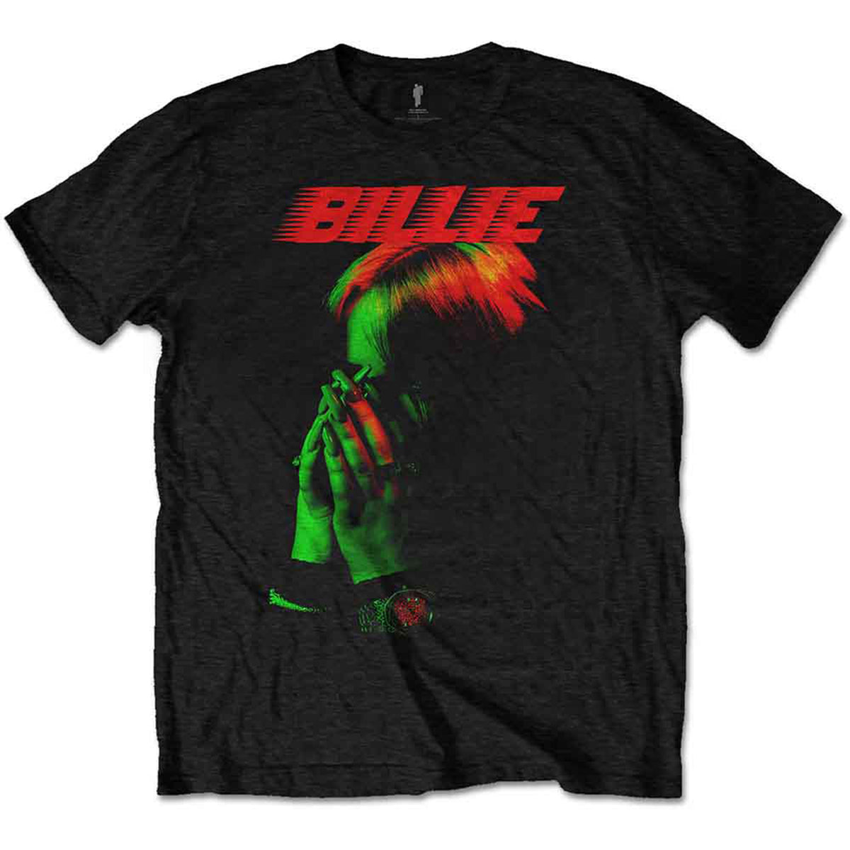 BILLIE EILISH - HANDS FACE - T-Shirt Black