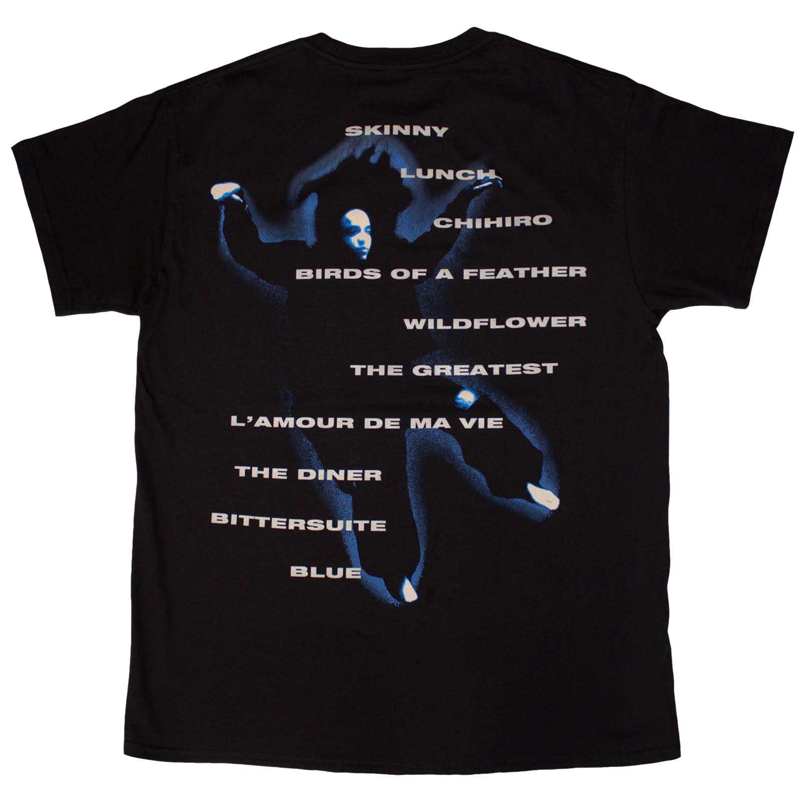 BILLIE EILISH - HIT ME HARD AND SOFT TRACKLIST - T-Shirt Black (Back Print)