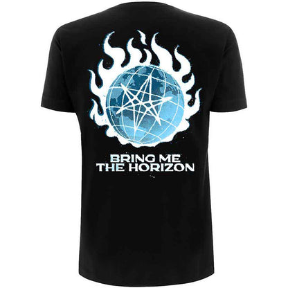 BRING ME THE HORIZON - GLOBE - T-Shirt Black (Back Print)