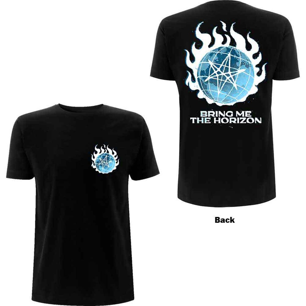 BRING ME THE HORIZON - GLOBE - T-Shirt Black (Back Print)