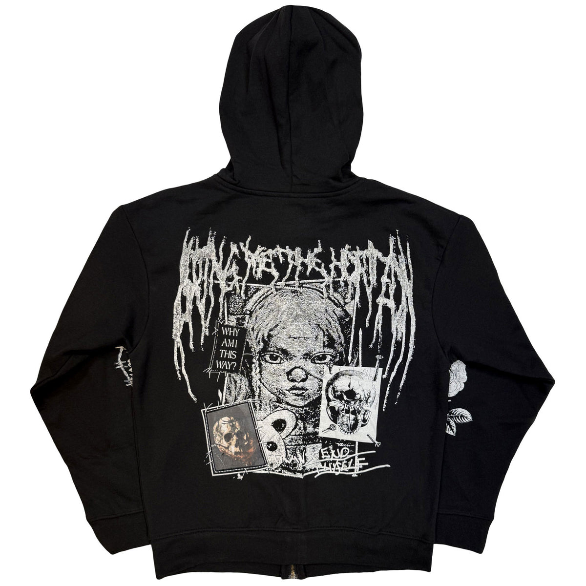 BRING ME THE HORIZON - NAILED SYMBOL - Zipped Hoodie Black (Back Print)