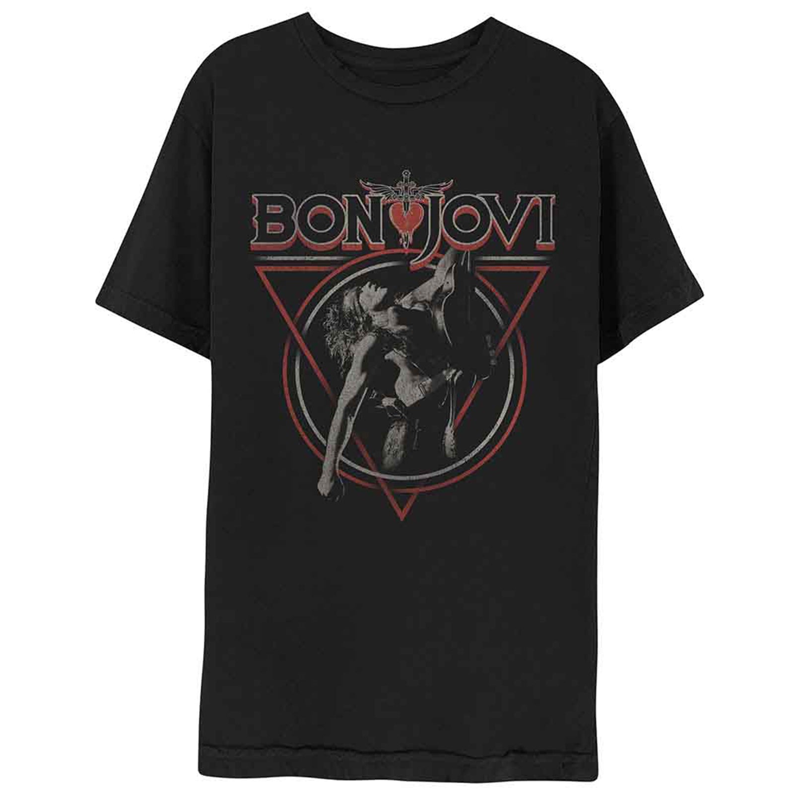 BON JOVI - TRIANGLE OVERLAP - T-Shirt Black