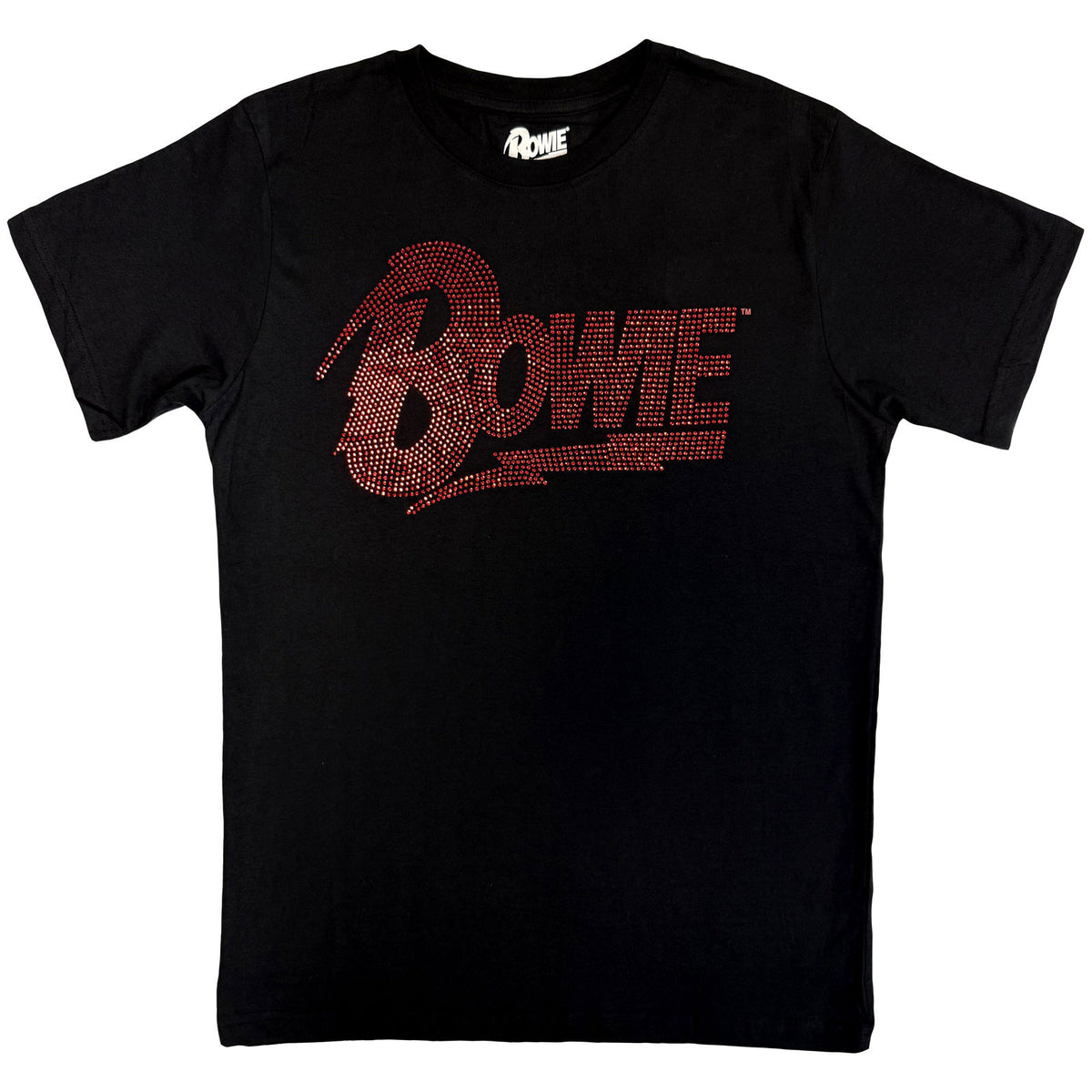 DAVID BOWIE - LOGO - T-Shirt Black (Embellished)