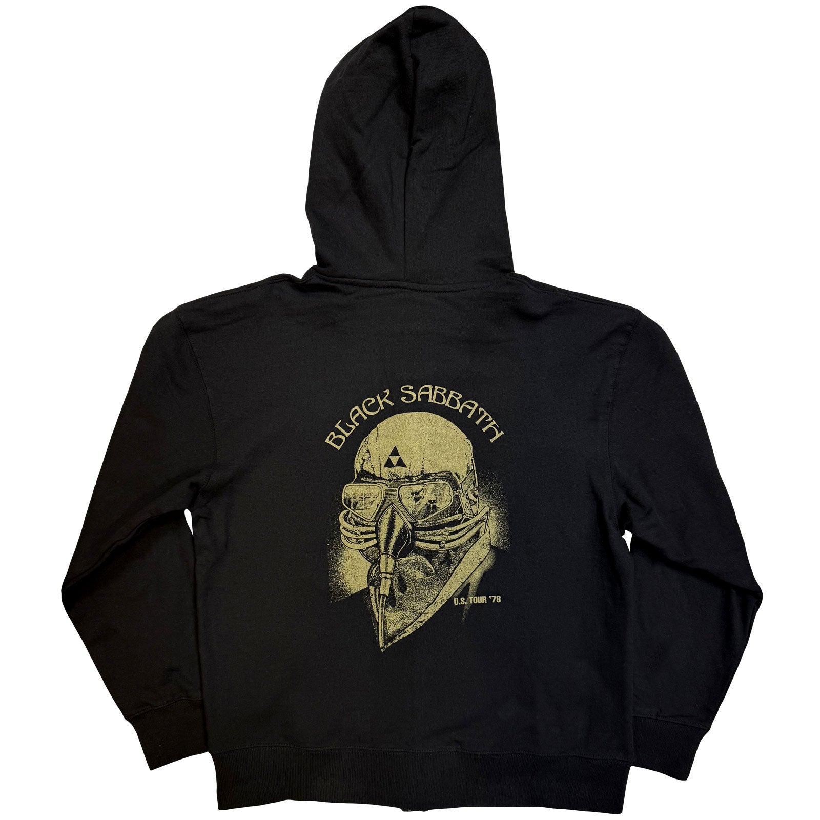 BLACK SABBATH - TOUR 1978 - Zipped Hoodie Black (Back Print)