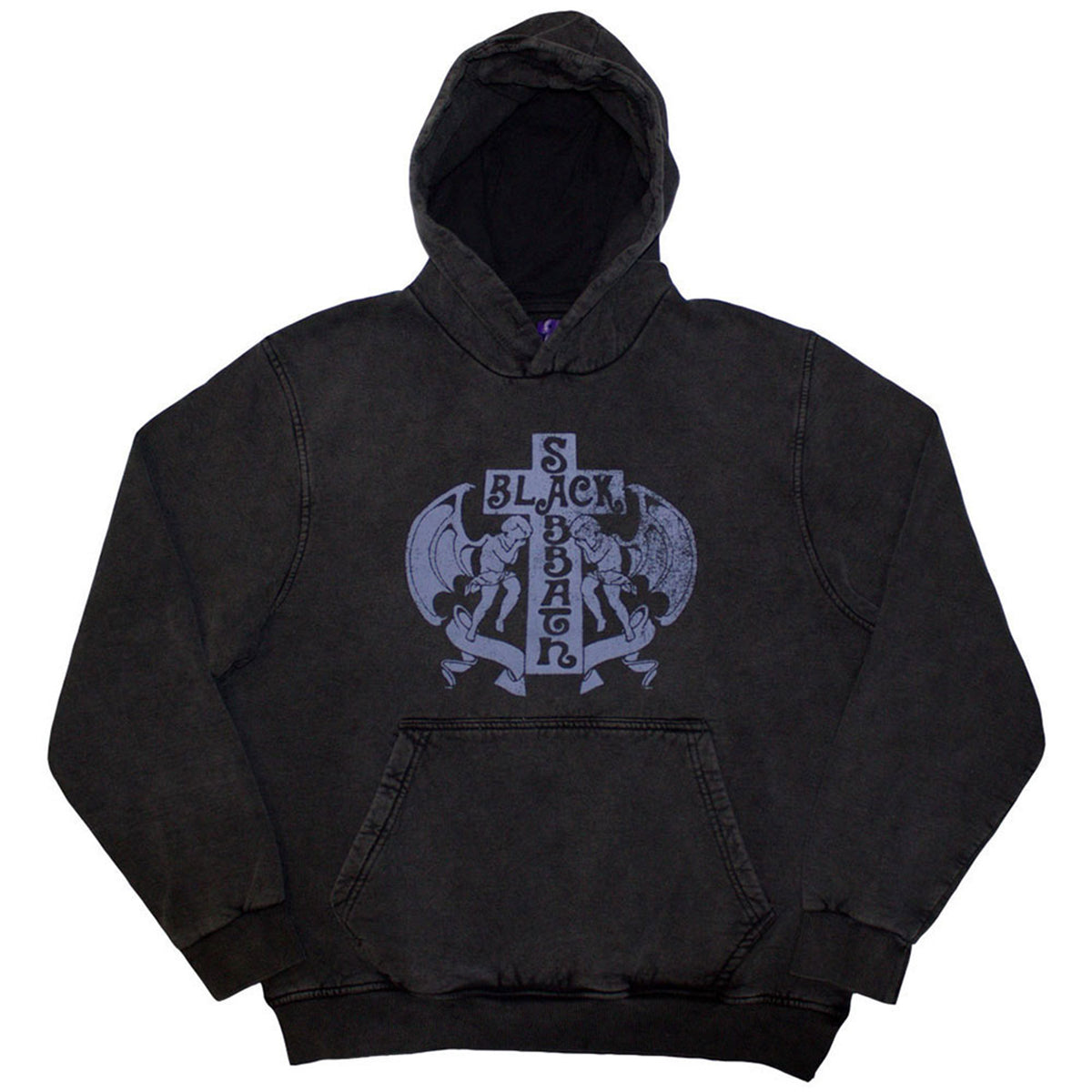 BLACK SABBATH - ANGELS - Stone Wash Pullover Hoodie Grey
