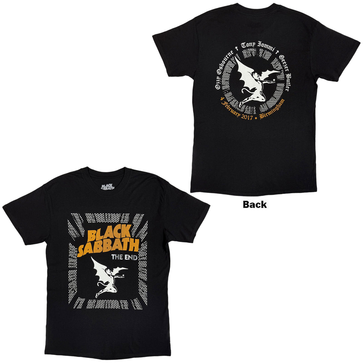 BLACK SABBATH - THE END DEMON - T-Shirt Black (Back Print)