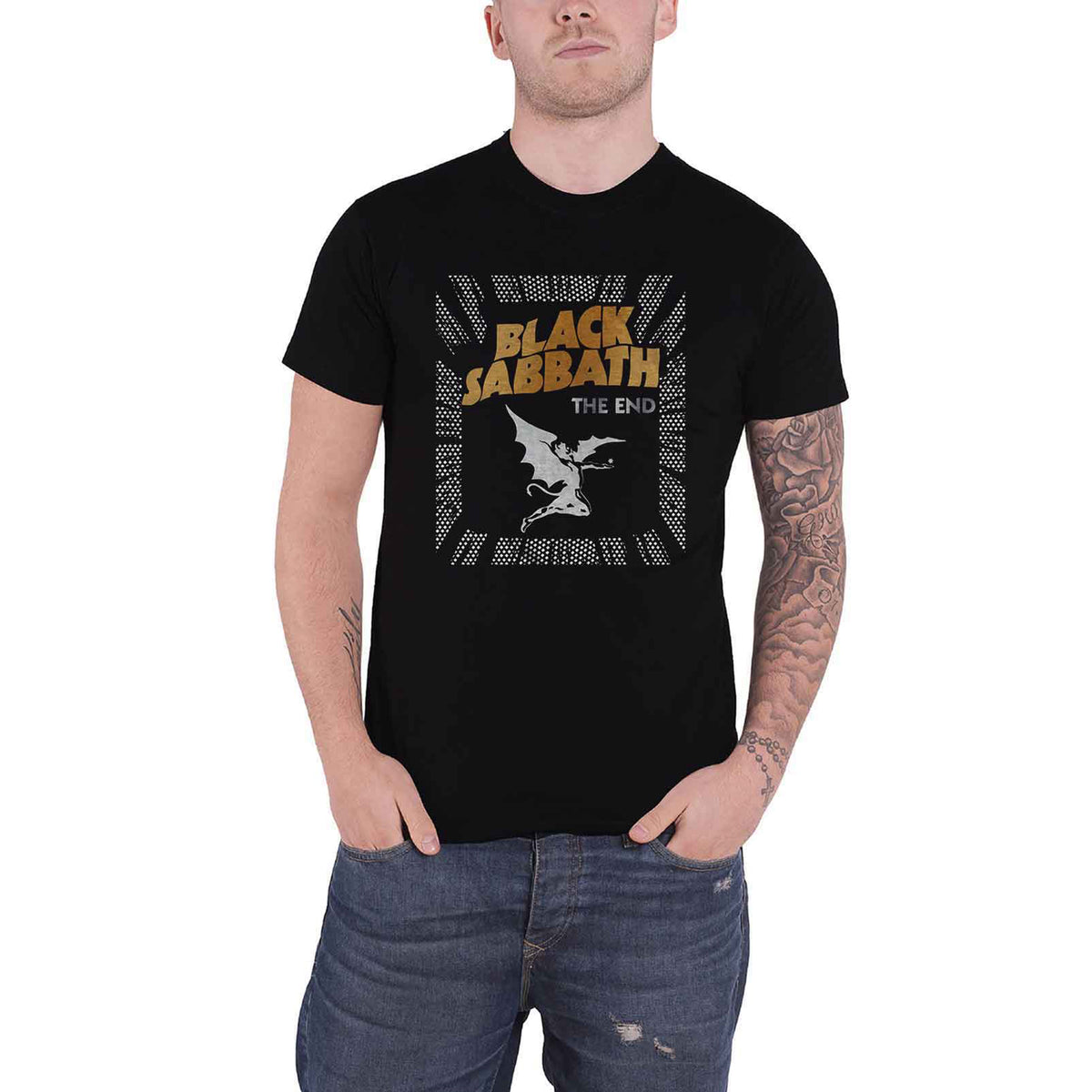 BLACK SABBATH - THE END DEMON - T-Shirt Black (Back Print)