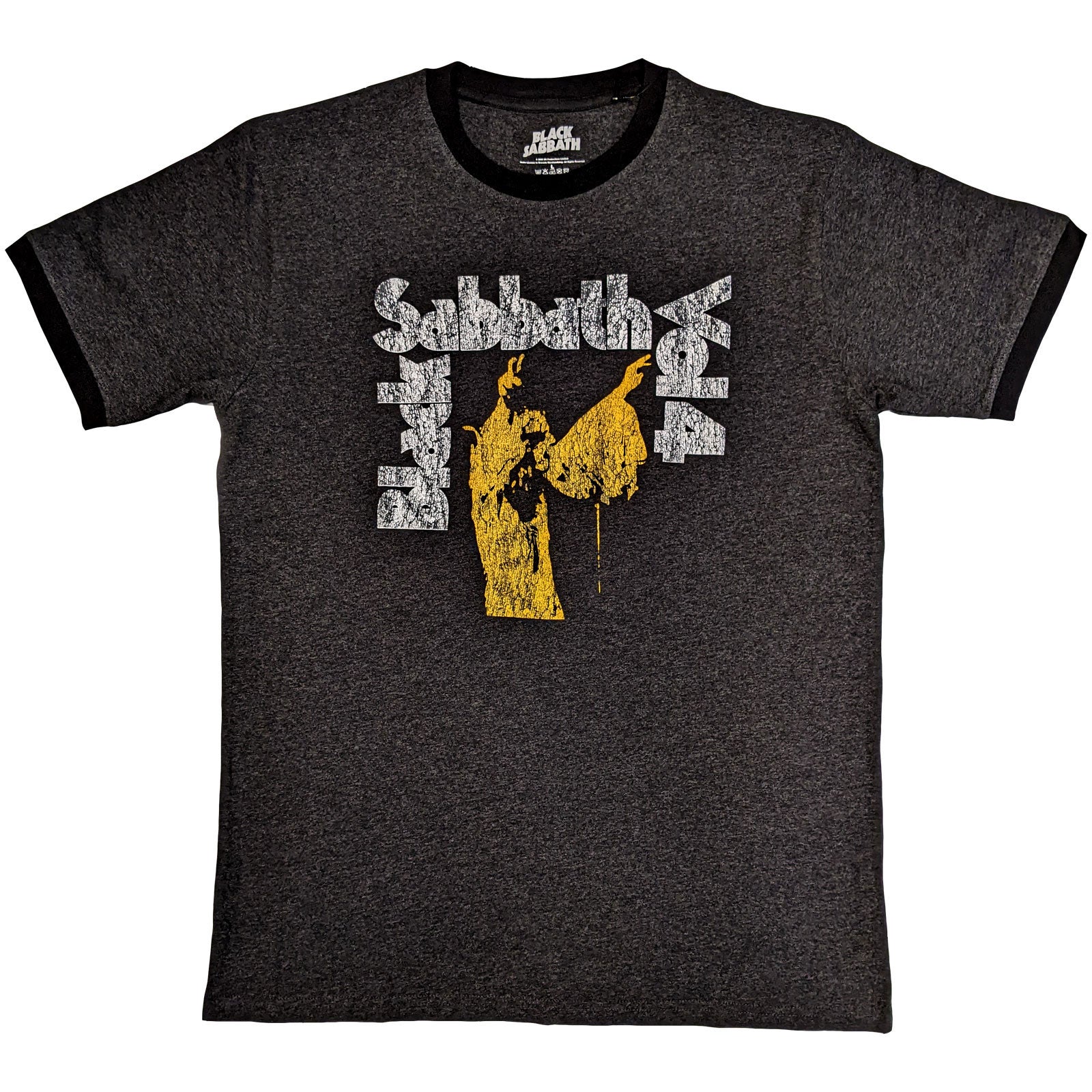 BLACK SABBATH - VOL 4 - Ringer T-Shirt Grey