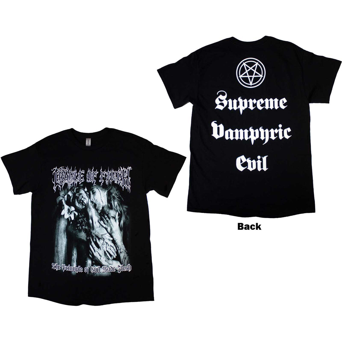 CRADLE OF FILTH - SUPREME VAMPIRIC EVIL - T-Shirt Black (Back Print)