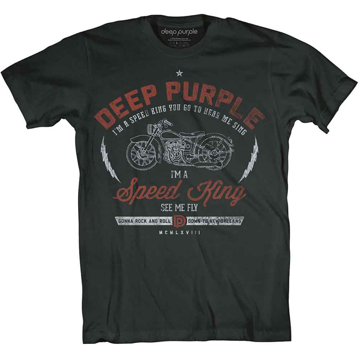 DEEP PURPLE - SPEED KING - T-Shirt Black
