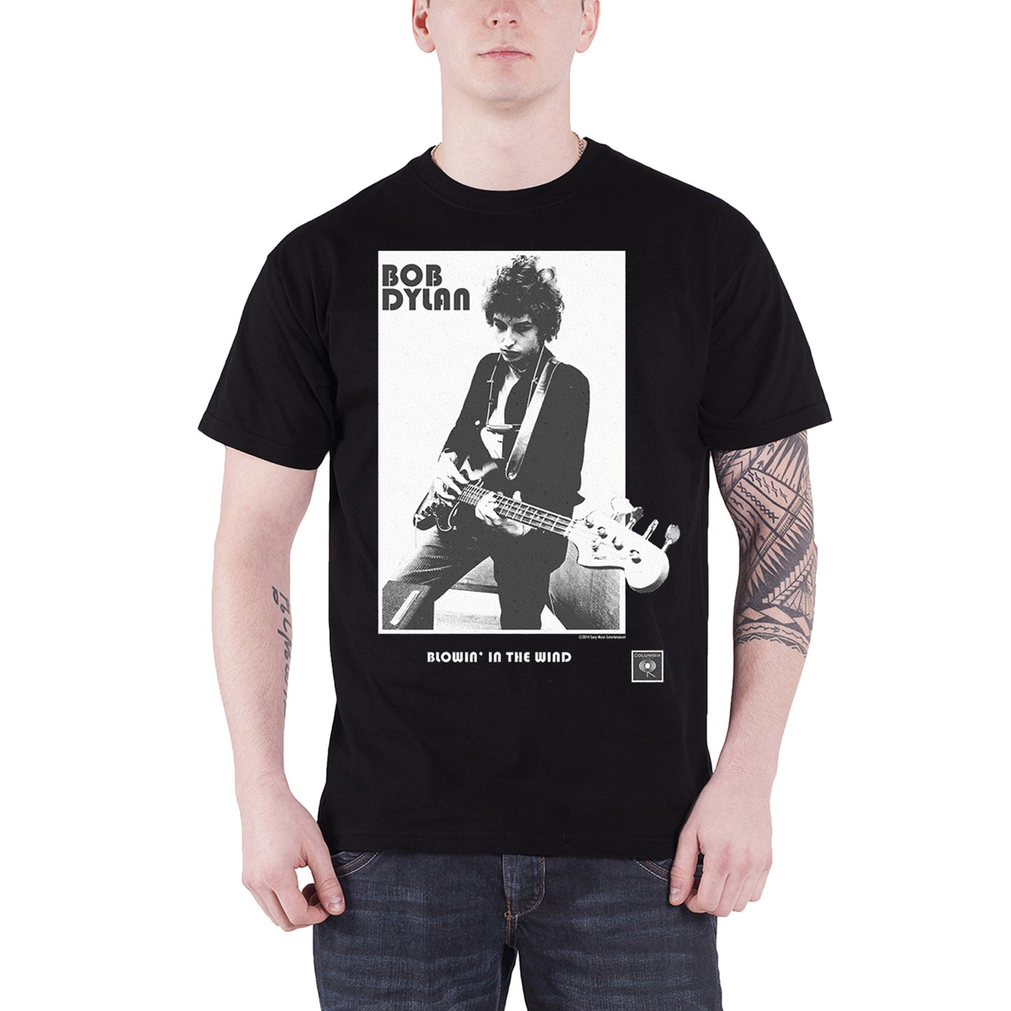 BOB DYLAN - BLOWING IN THE WIND - T-Shirt Black