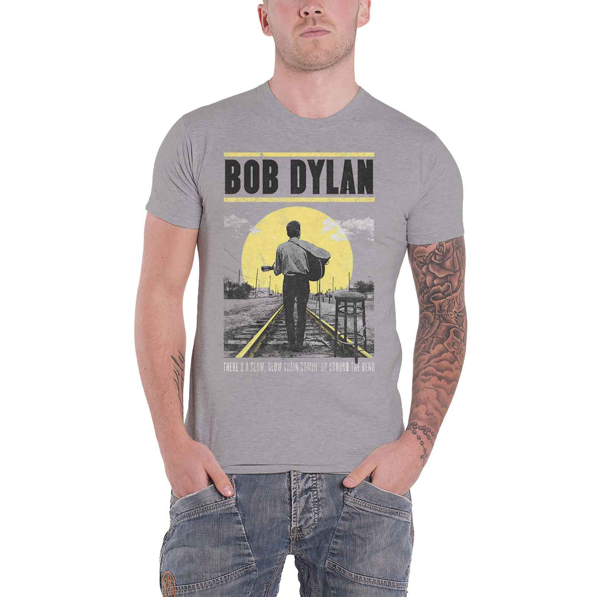 BOB DYLAN - SLOW TRAIN - T-Shirt Grey