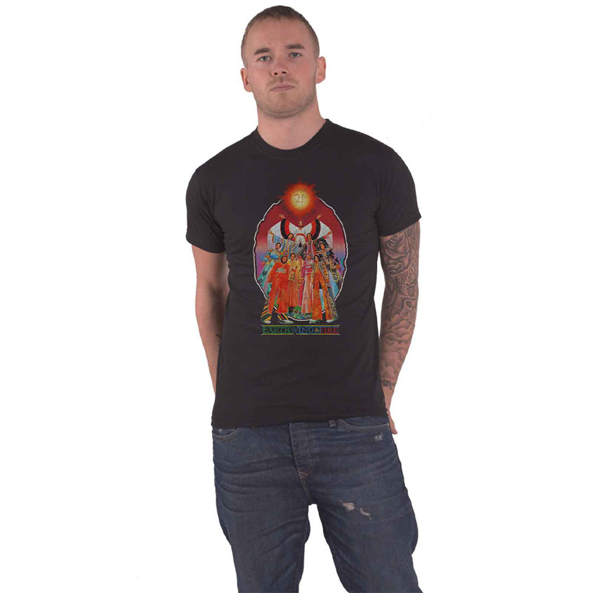 EARTH WIND & FIRE - LET'S GROOVE - T-Shirt Black (Back Print)