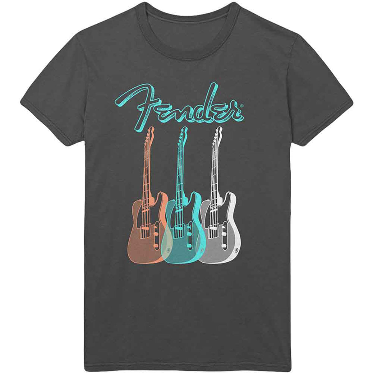 FENDER - TRIPLE GUITAR - T-Shirt Grey