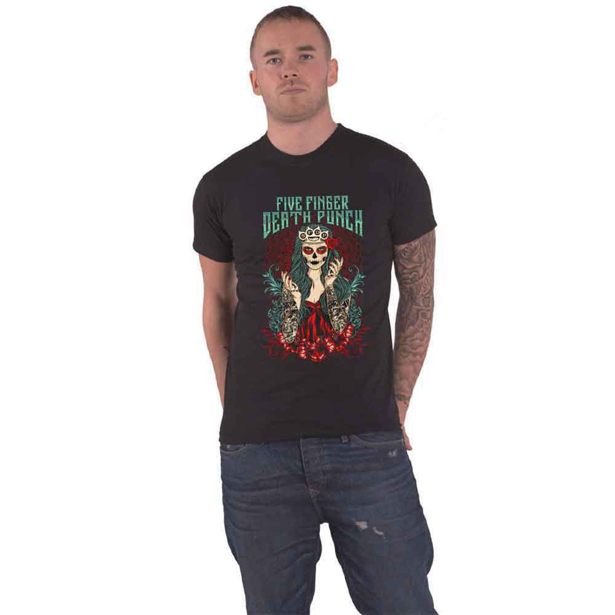 FIVE FINGER DEATH PUNCH - LADY MUERTA - T-Shirt Black