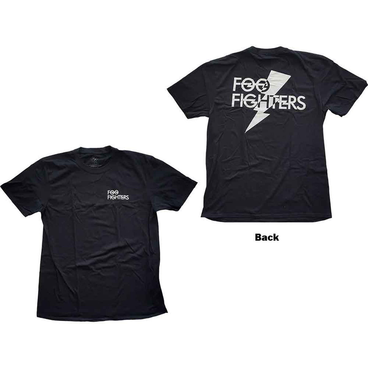 FOO FIGHTERS - FLASH LOGO - T-Shirt Black (Back Print)