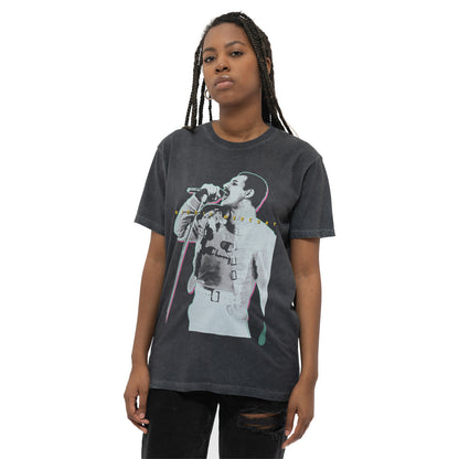 FREDDIE MERCURY - GLOW - T-Shirt Black (Wash Collection)