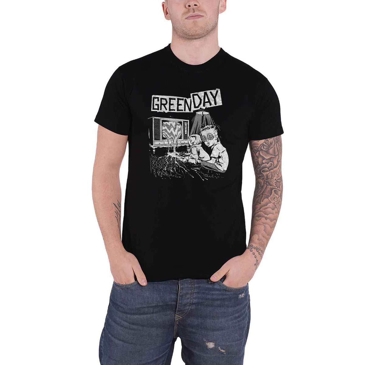 GREEN DAY - TV WASTELAND - T-Shirt Black