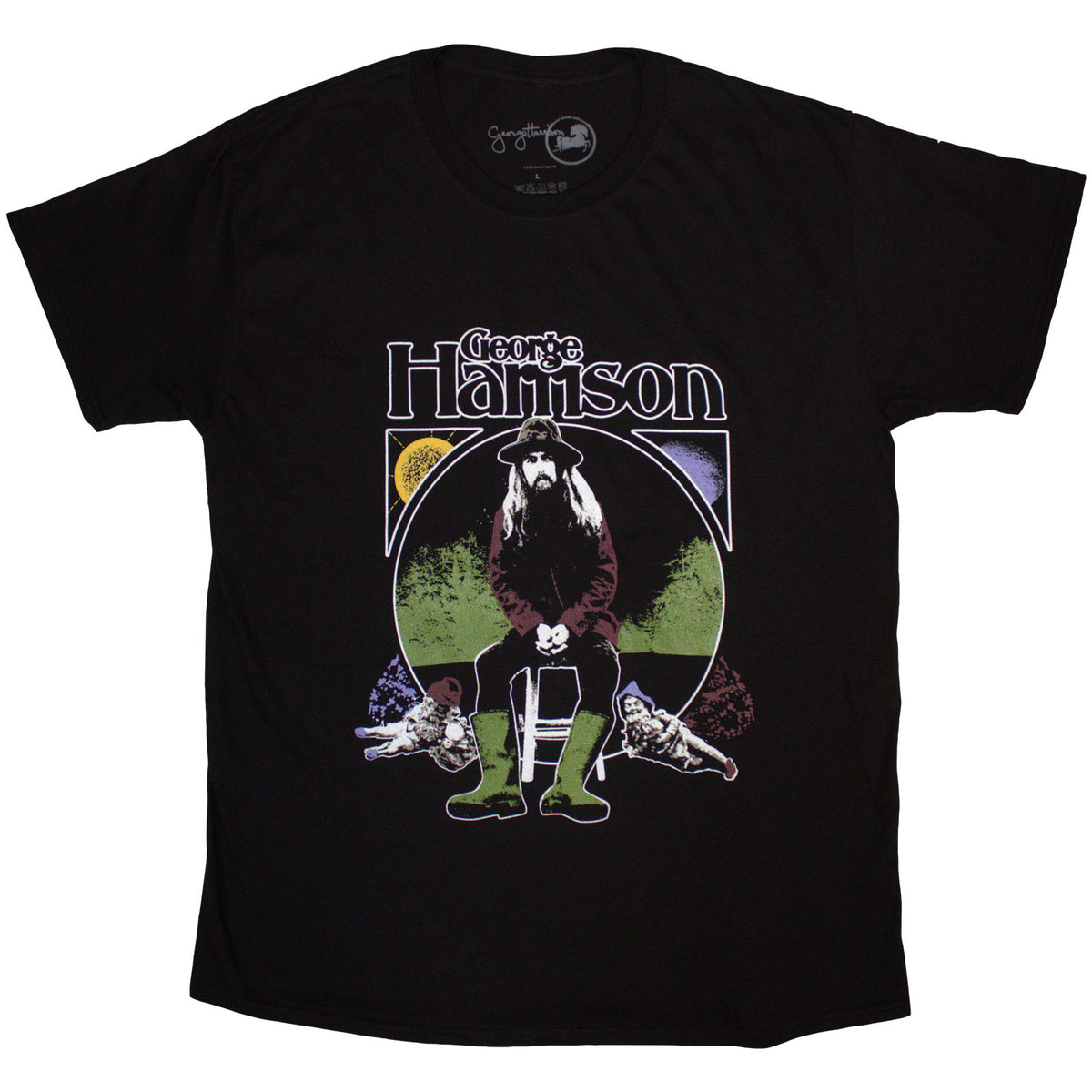 GEORGE HARRISON - SUN & MOON - T-Shirt Black