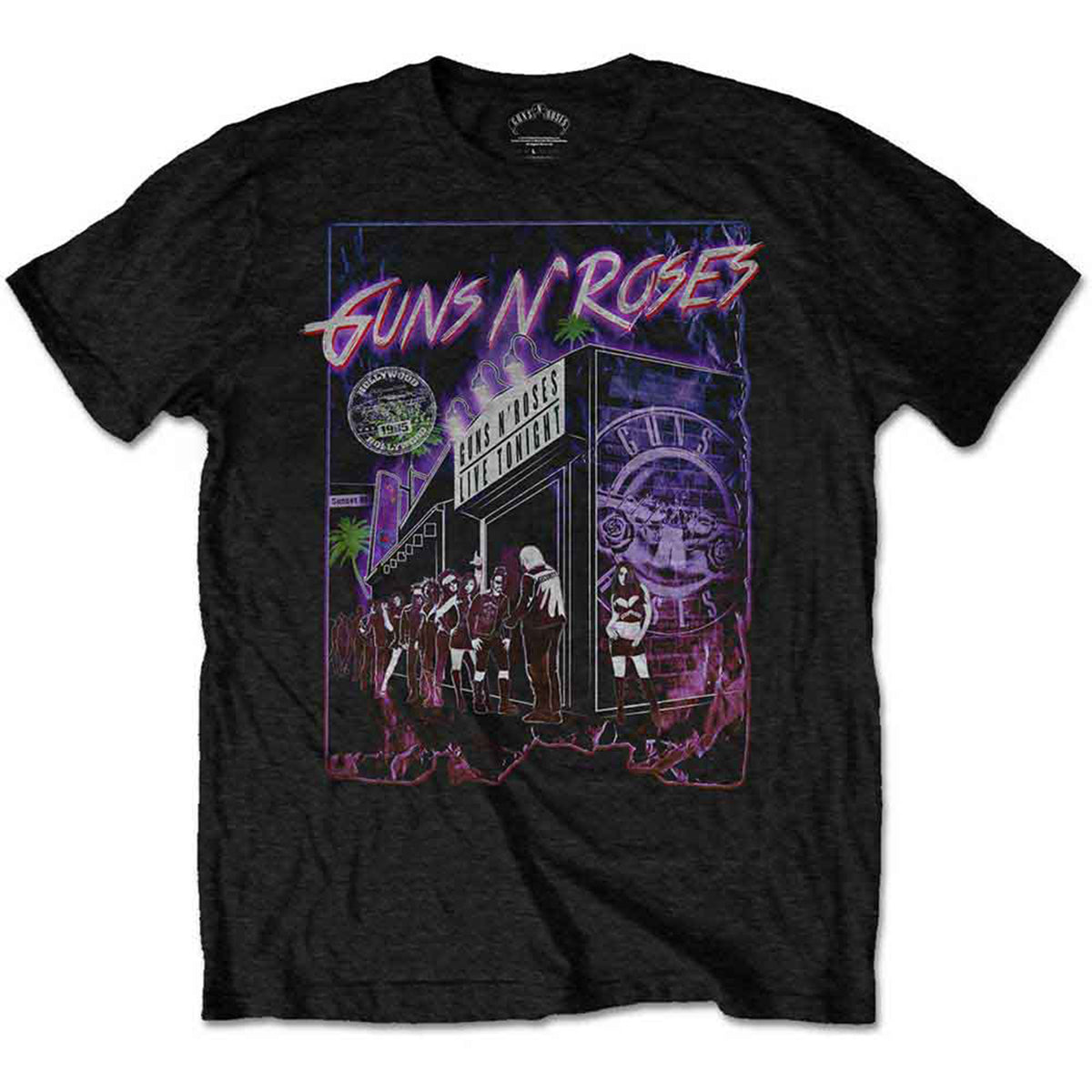 GUNS N ROSES - SUNSET BOULEVARD - T-Shirt Black