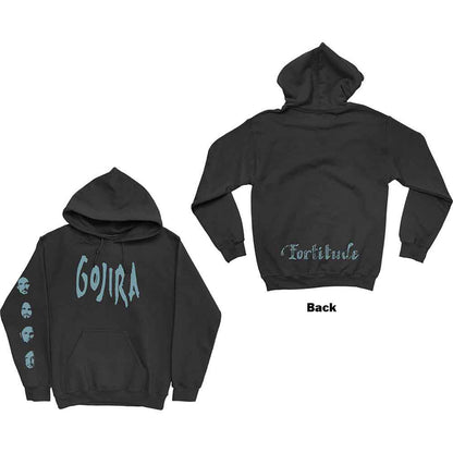 GOJIRA - FORTITUDE FACES - Pullover Hoodie Black (Back & Sleeve Print)