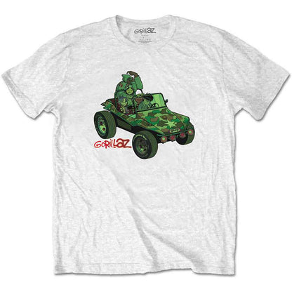 GORILLAZ - GREEN JEEP - T-Shirt White