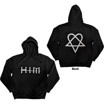 HIM - LOGO - Pullover Hoodie Black (Back Print)