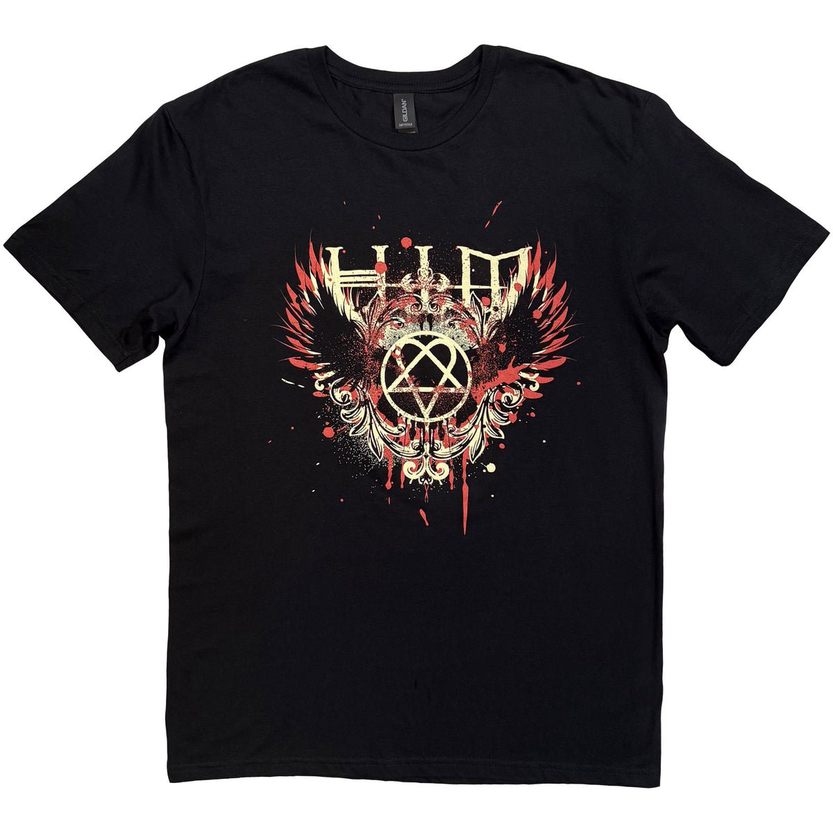 HIM - WINGS SPLATTER - T-Shirt Black