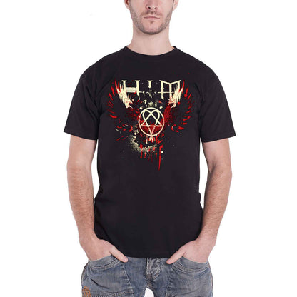 HIM - WINGS SPLATTER - T-Shirt Black