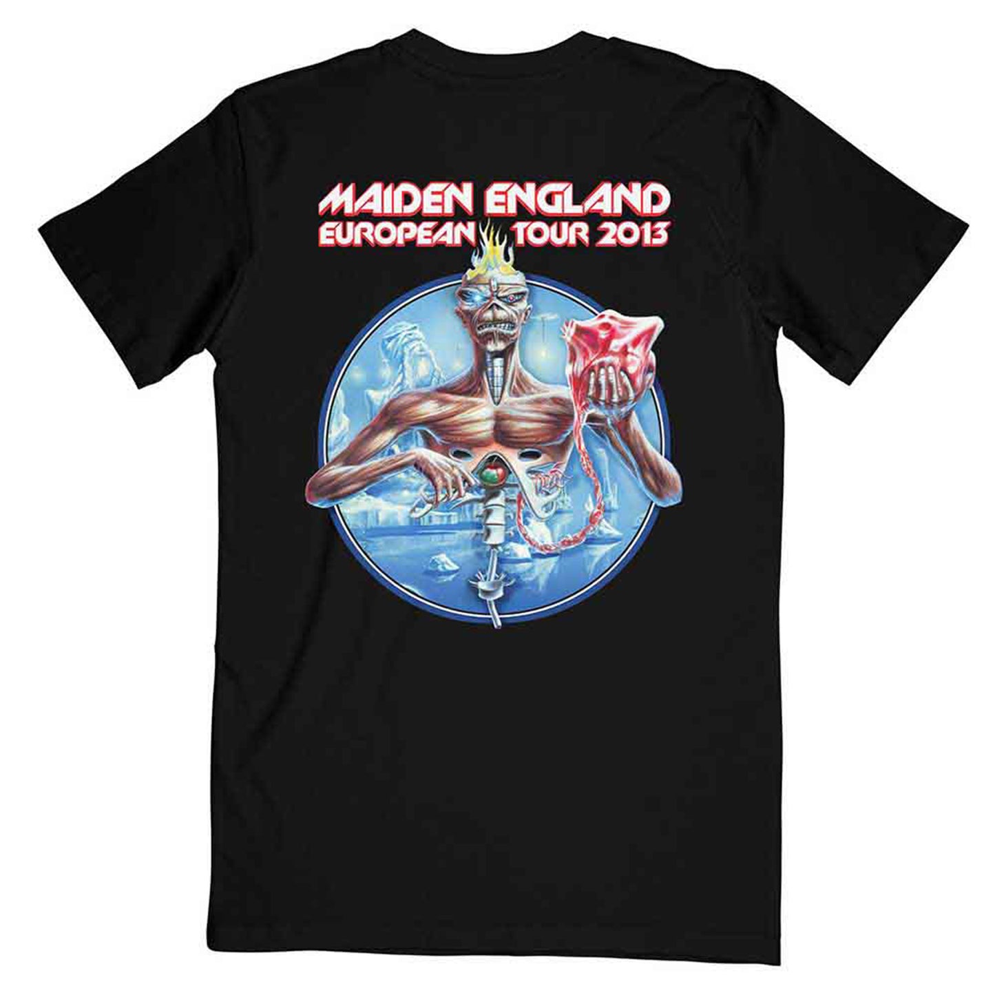 IRON MAIDEN - EURO TOUR - T-Shirt Black (Back Print)