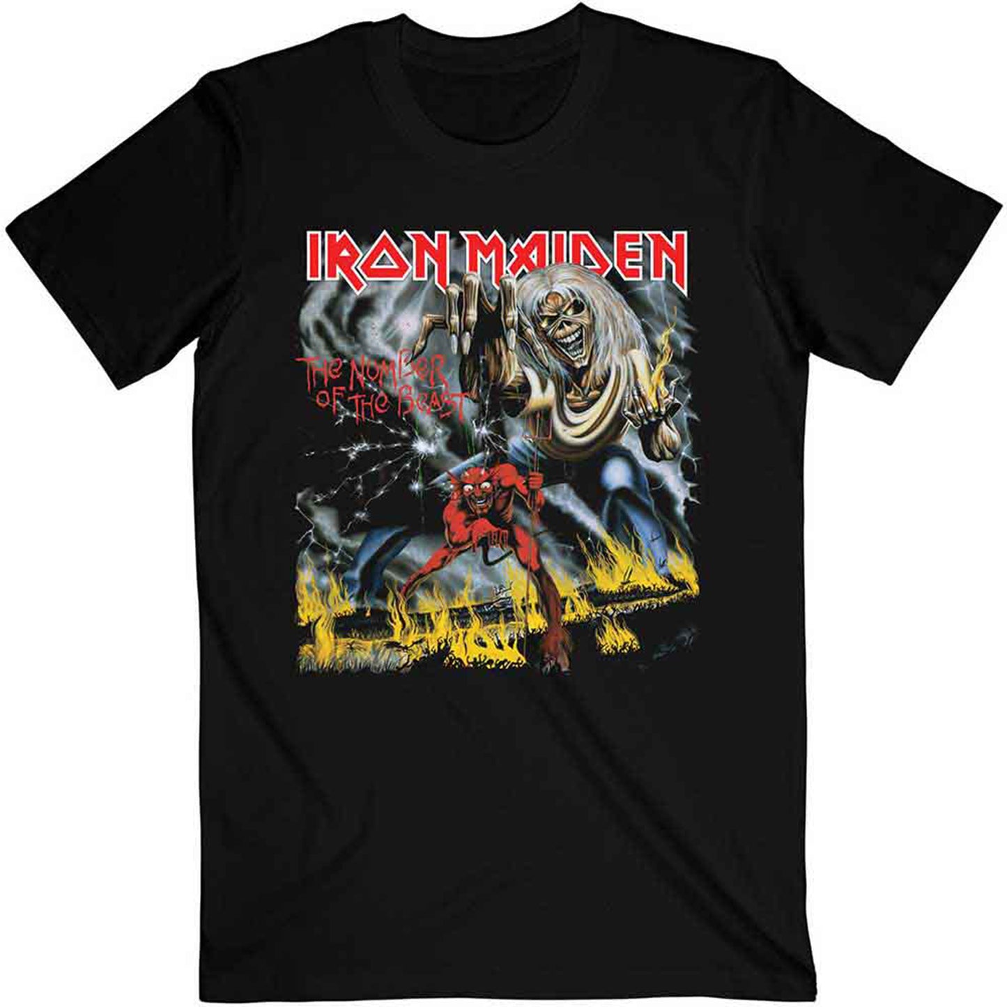 IRON MAIDEN - NUMBER OF THE BEAST - Camiseta Negra