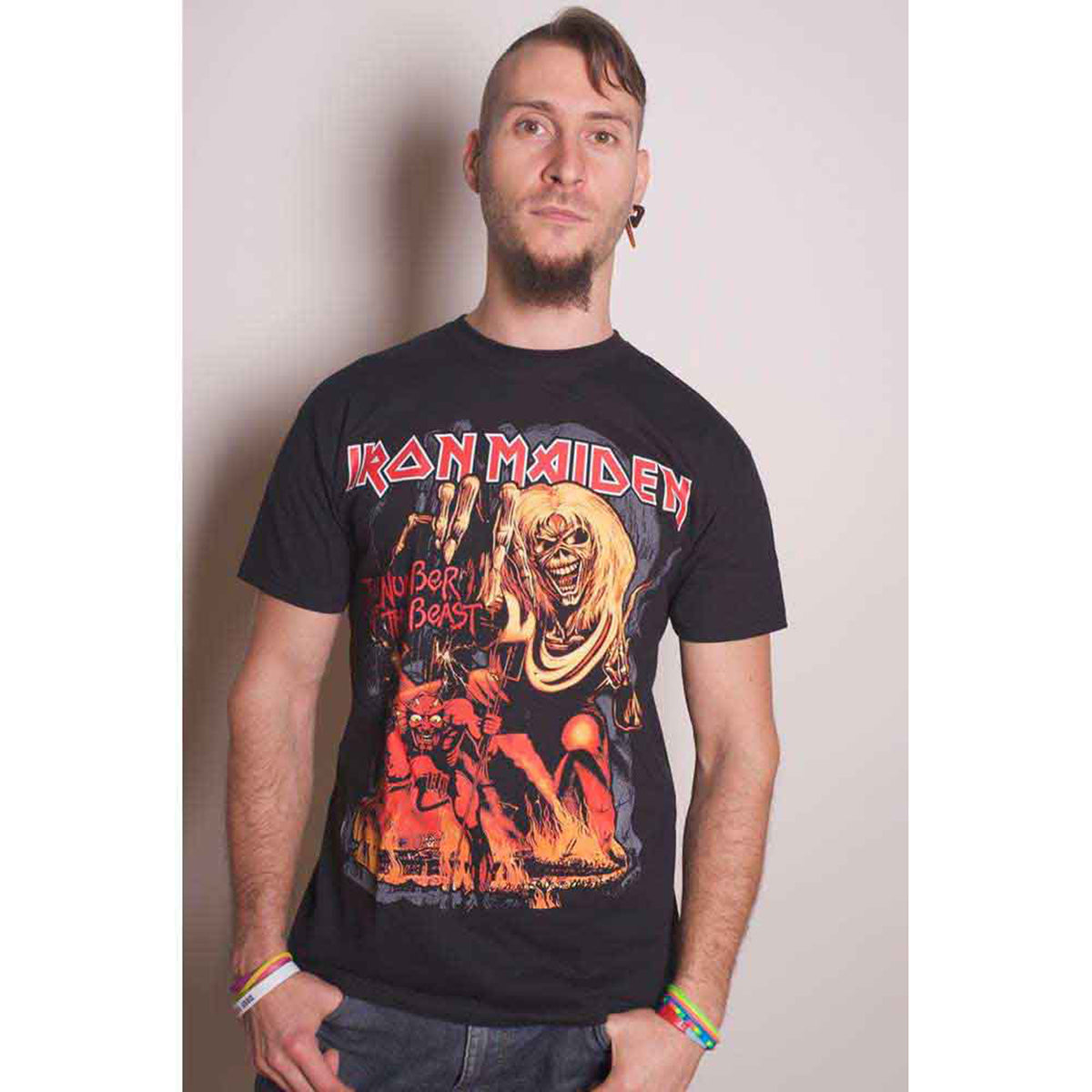 IRON MAIDEN - NUMBER OF THE BEAST GRAPHIC - Camiseta Negra
