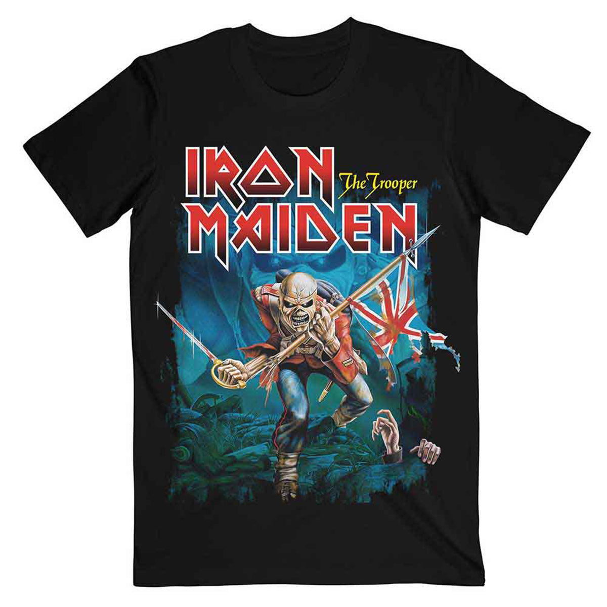 IRON MAIDEN - TROOPER EDDIE LARGE EYES - T-Shirt Black