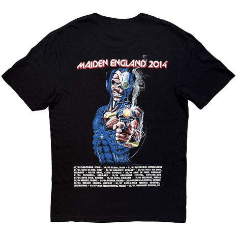 IRON MAIDEN - ENGLAND 2014 TOUR - T-Shirt Black (Back Print)