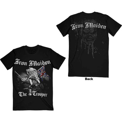 IRON MAIDEN - SKETCHED TROOPER - Camiseta Negro (Impresión posterior)