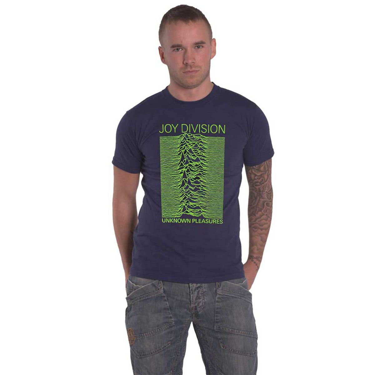 JOY DIVISION - UNKNOWN PLEASURES NEON FP - T-Shirt Blue