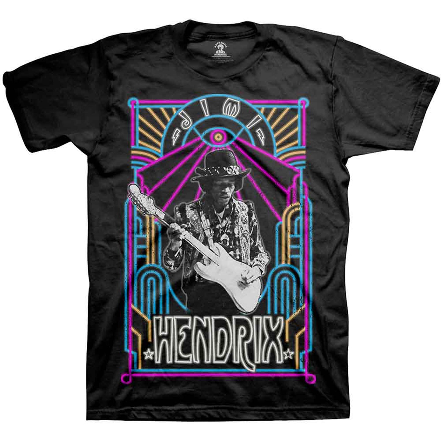 JIMI HENDRIX - ELECTRIC LADYLAND NEON - T-Shirt Black