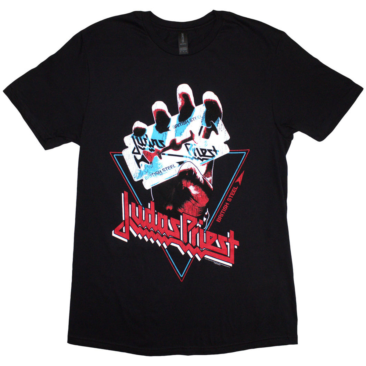 JUDAS PRIEST - BRITISH STEEL HAND TRIANGLE - T-Shirt Black
