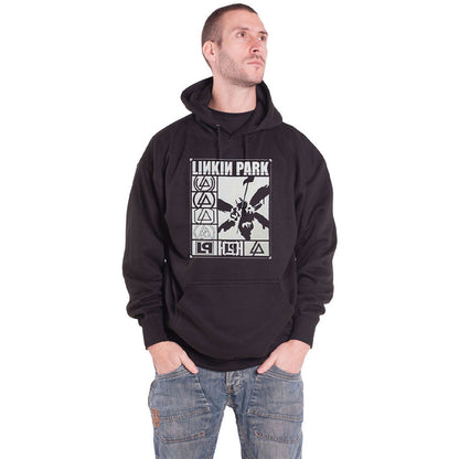 LINKIN PARK - LOGOS RECTANGLE - Pullover Hoodie Black