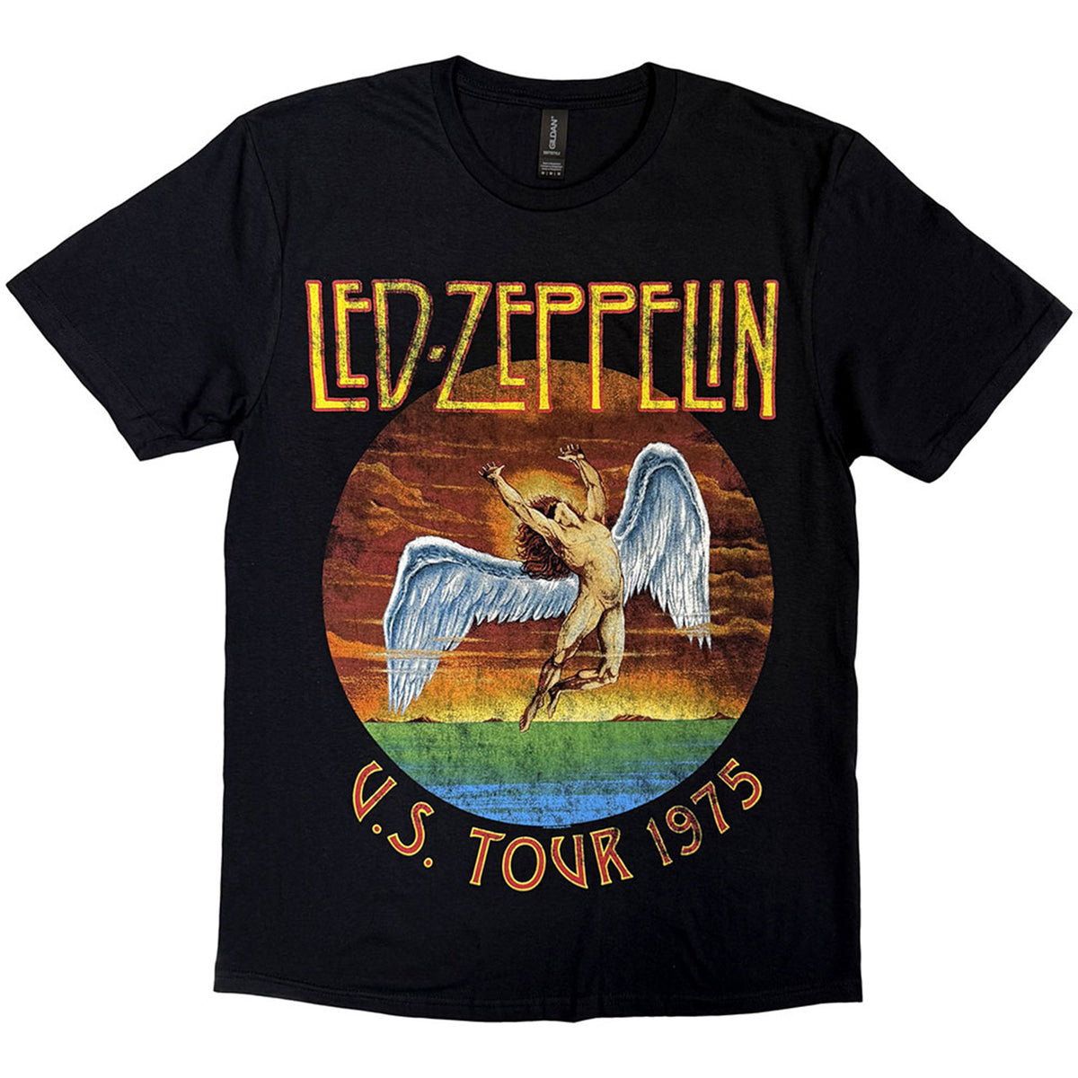 LED ZEPPELIN - USA TOUR '75. - T-Shirt Black