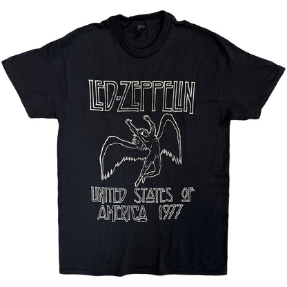 LED ZEPPELIN - USA '77. - T-Shirt Black