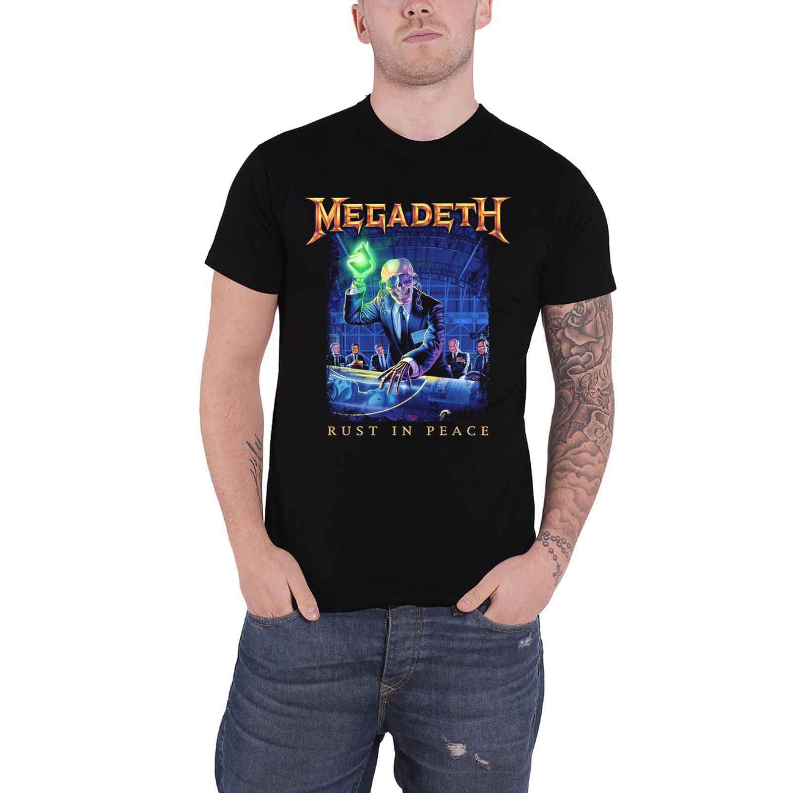 MEGADETH - RUST IN PEACE TRACK LIST - T-Shirt Black (Back Print)