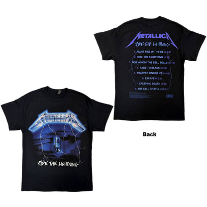 METALLICA - RIDE THE LIGHTNING TRACKS - T-Shirt Black (Back Print)