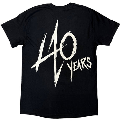 METALLICA - 40TH ANNIVERSARY SONGS LOGO - T-Shirt Black (Back Print)