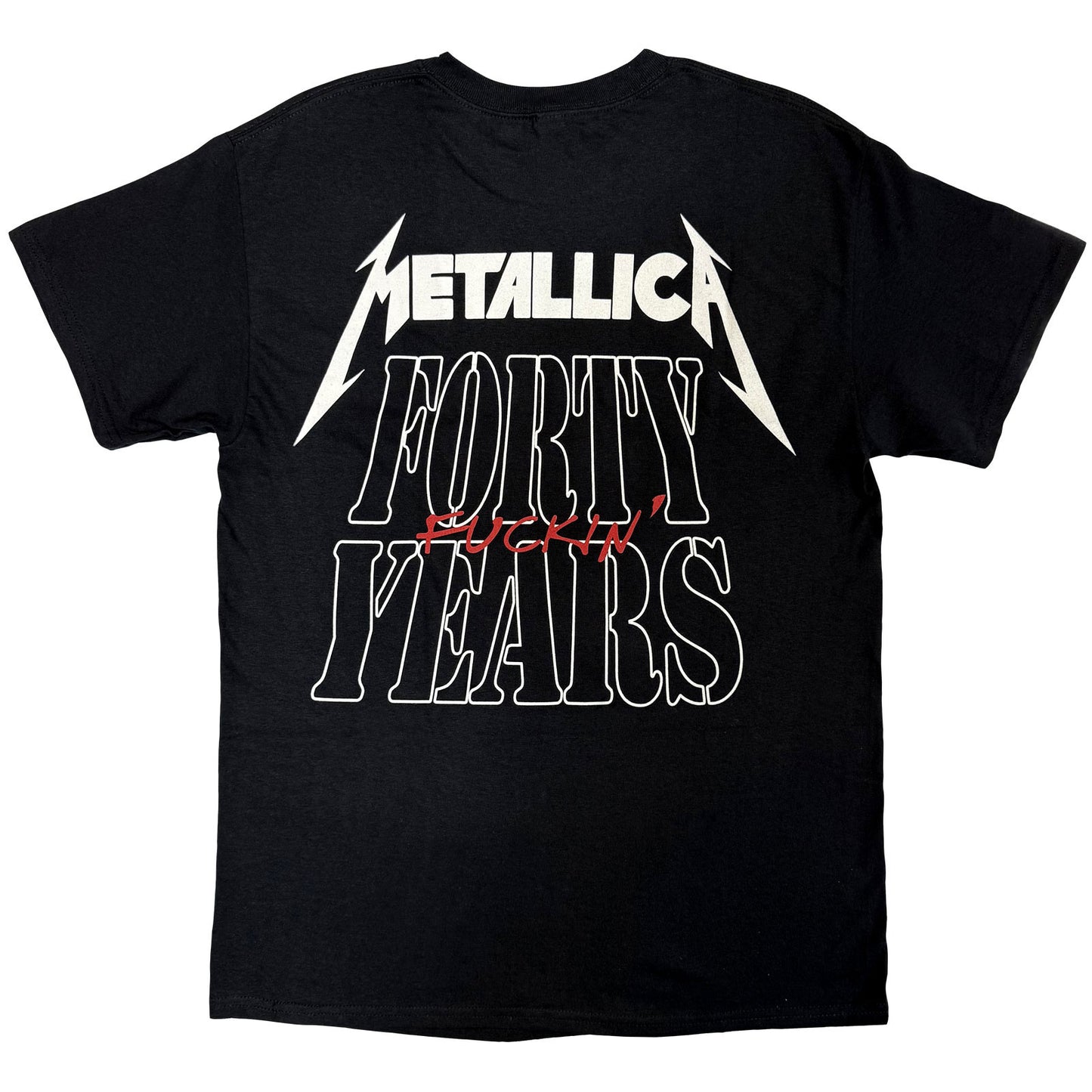 METALLICA - 40TH ANNIVERSARY FORTY YEARS - T-Shirt Black (Back Print)