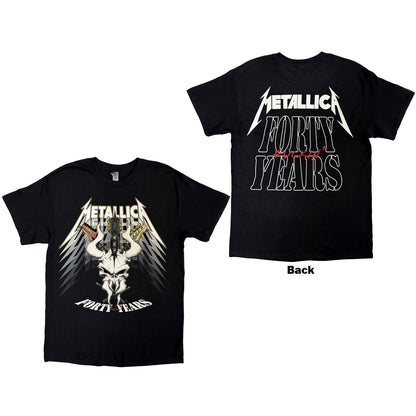 METALLICA - 40TH ANNIVERSARY FORTY YEARS - T-Shirt Black (Back Print)