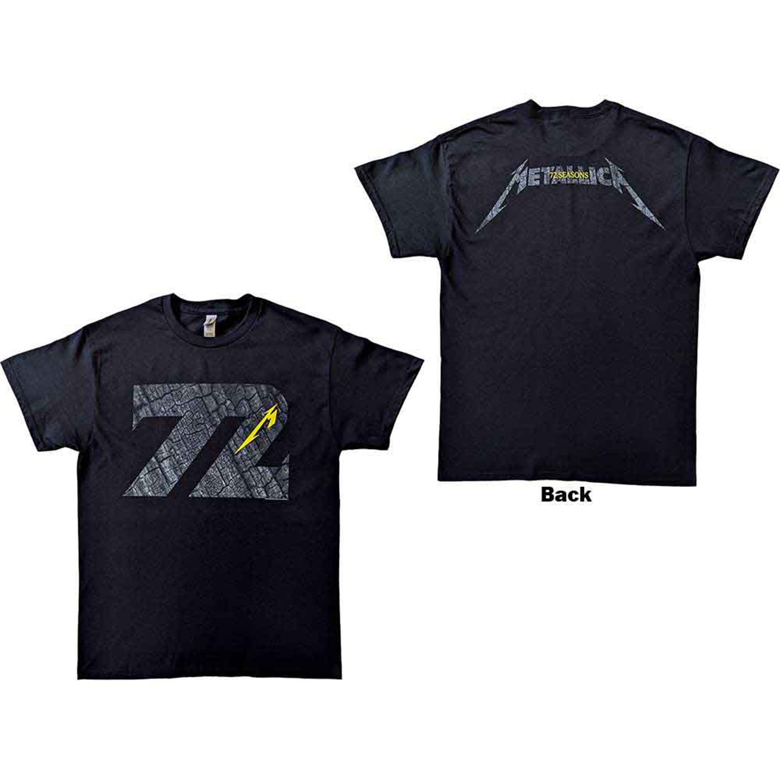 METALLICA - 72 SEASONS CHARRED LOGO - T-Shirt Black (Back Print)